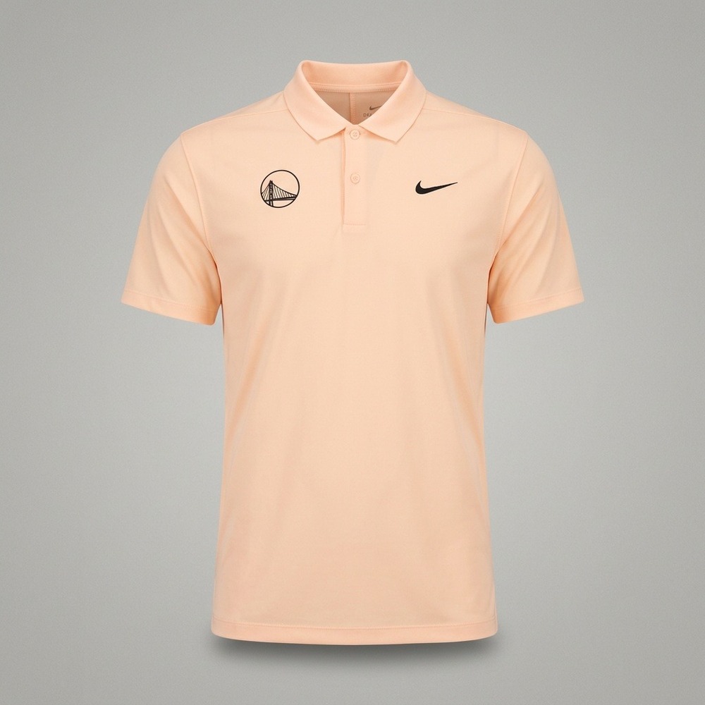 Nike Dri-FIT Golden State Warriors Polo Shirt Peach Men's Size Large NWOT
